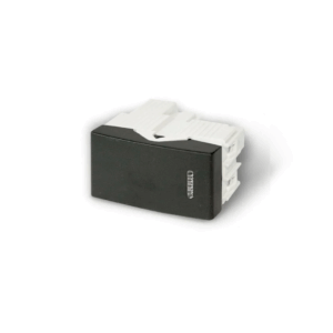 INTERRUPTOR PULSADOR NEGRO 1 MODULO