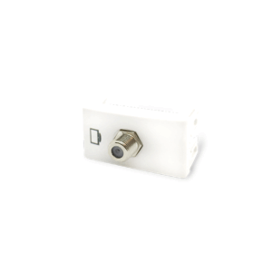 TOMA CABLE TV PIN FINO BLANCO KALOP