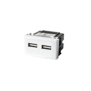 TOMA DOBLE USB SISTEMA MODULAR BLANCO