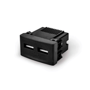 TOMA DOBLE USB SISTEMA MODULAR NEGRO