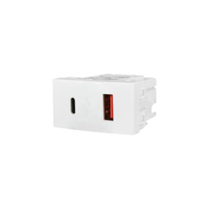 TOMA DOBLE USB A + C MODULO BLANCO