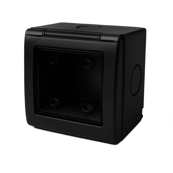 CAJA SIGMA 2 MODULOS NEGRO TAPA TRANSPARENTE