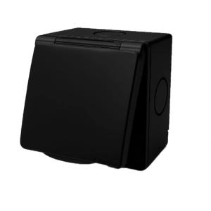 CAJA SIGMA 2 MODULOS NEGRO TAPA CIEGA