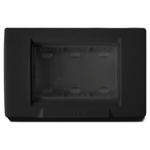 CAJA SIGMA 3 MODULOS NEGRO TAPA TRANSPARENTE