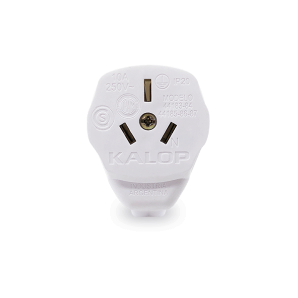 FICHA HEMBRA 10A LATERAL BLANCO KALOP