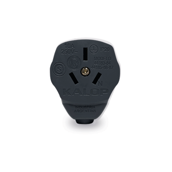 FICHA HEMBRA 10A LATERAL NEGRO KALOP