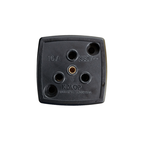 TOMA BASE INDUSTRIAL 3x16A + TIERRA NEGRO