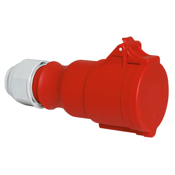 FICHA MACHO 3 PUNTOS + NEUTRO + TIERRA 16A IP44 380V