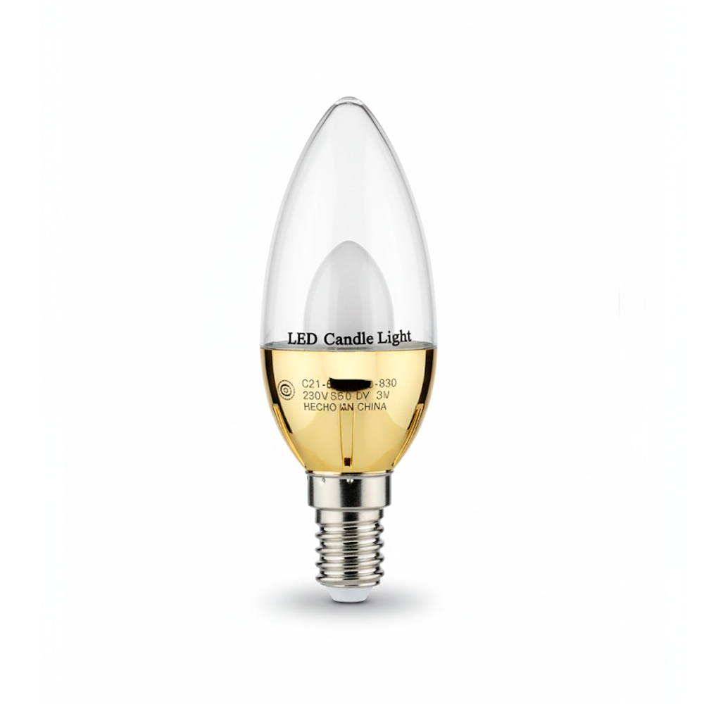 LAMPARA E14 3W VELA C37 LUZ CALIDA