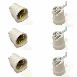 KIT PORTALAMPARA E27 x3 CERAMICO