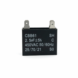 CAPACITOR 2.5 UF CUADRADO PARA VENTILADOR