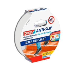 CINTA ANTIDESLIZANTE 25mm-5mts TRANSPARENTE TESA