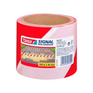 CINTA DEMARCAR 80mm x100mts BLANCO/ROJO