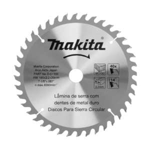 DISCO PARA MADERA 185mm MAKITA 40X     D-51356