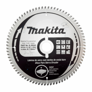 DISCO PARA MADERA 250mm MAKITA 80x MDF B-39263