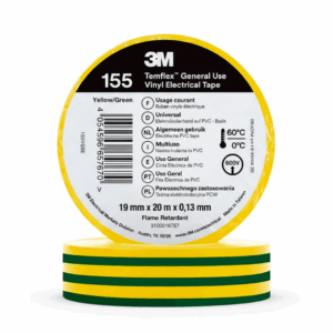 CINTA AISLADORA 3M1550 20m VERDE/AMARILLA