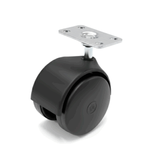 RUEDA DUAL PLASTICA 40mm CON BASE