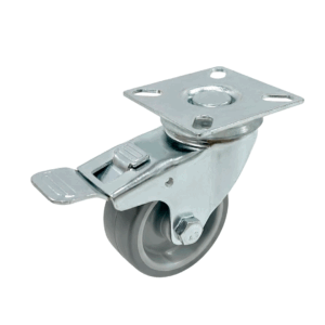 RUEDA CON BASE 50mm TPR CON FRENO  OXEN